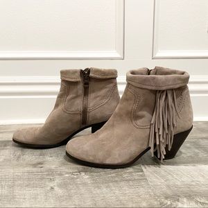 Grey Suede Booties